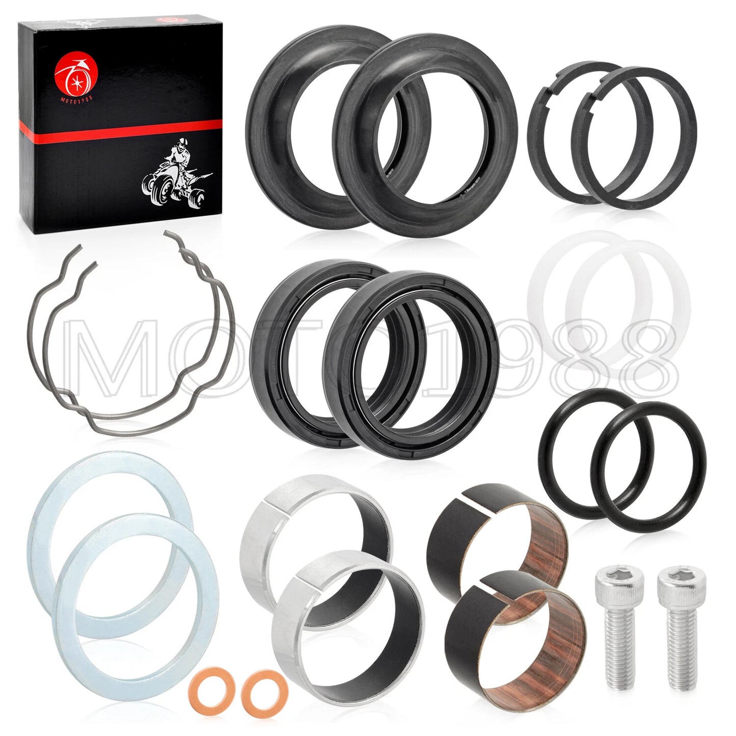 39mm Front Fork Bushing Oil Seal Rebuild Kit for Harley FXD Dyna 1991-2005