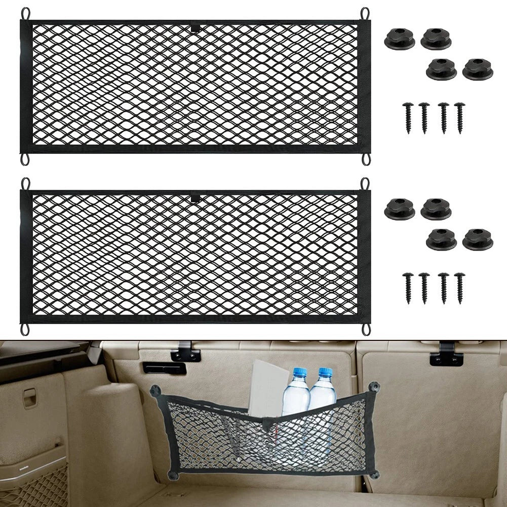 Pocket Storage Net 25x60cm 2 x Storage Mesh Bag With Screws