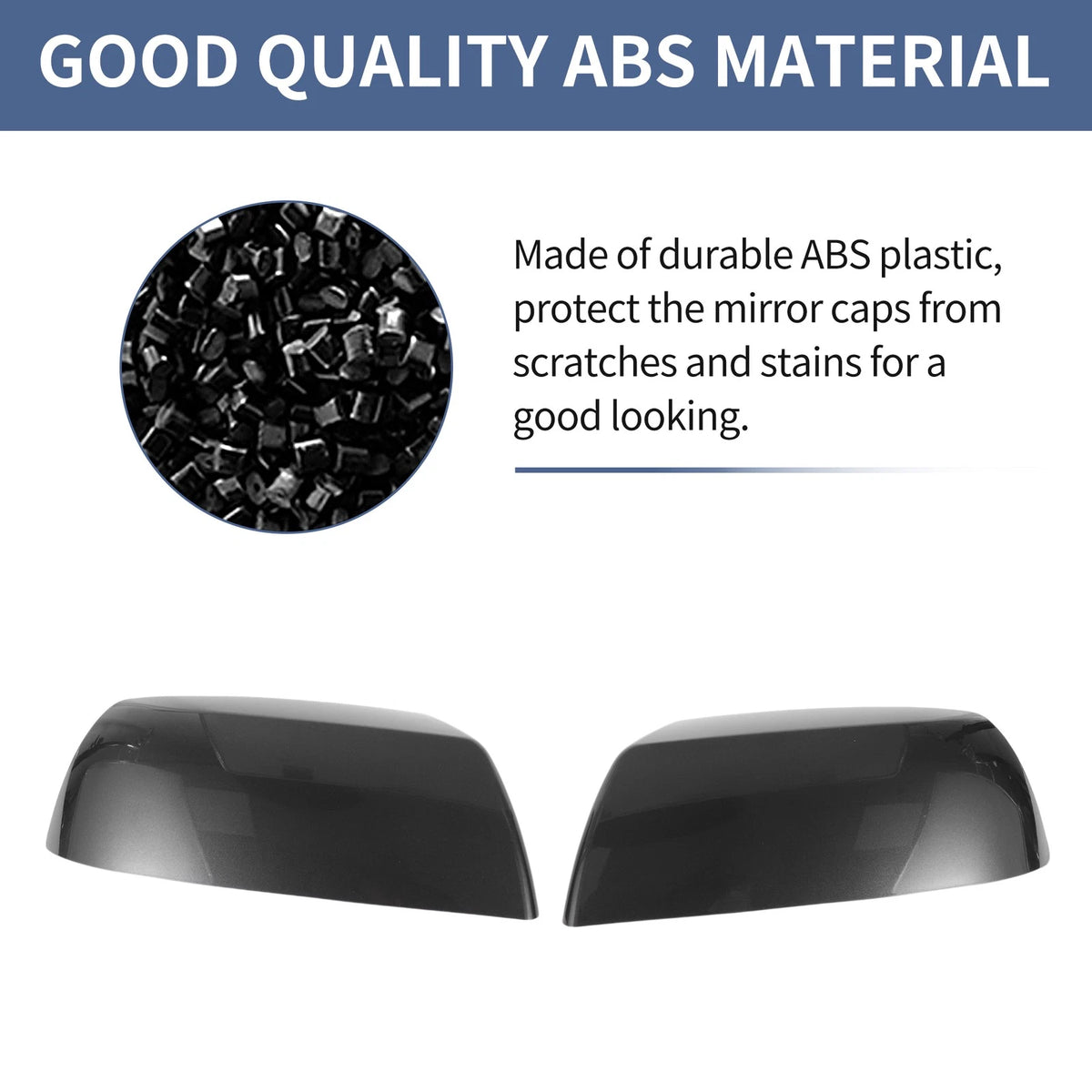 Silver Tone Left Right Mirror Cover Caps for Toyota Tundra Sequoia (2007-2021)