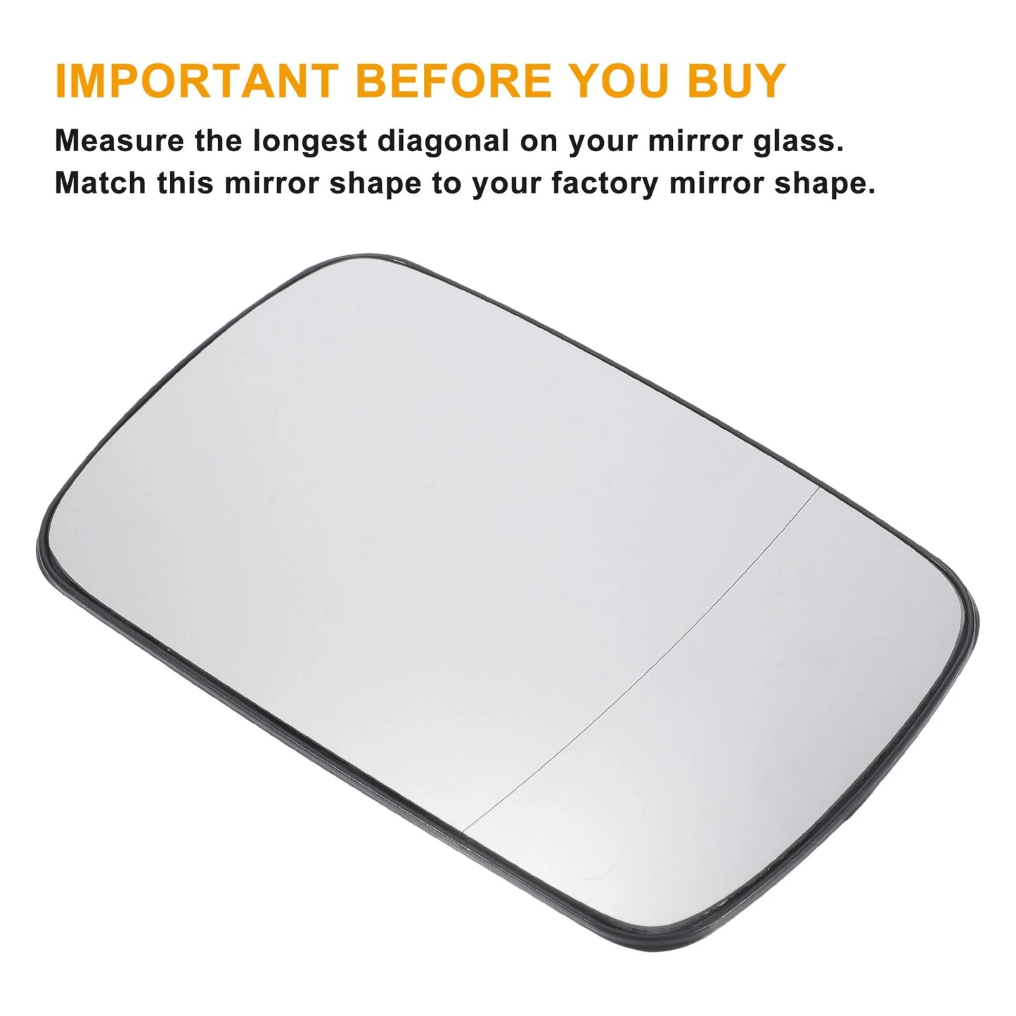 Right Side White Glass Mirror W/ Back Heated for BMW 3 Series E30-E36