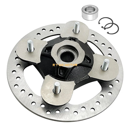 Front/Rear Wheel Hub & Rotor & Bearing Set for Polaris RZR XP 4 1000 (2014–2023)