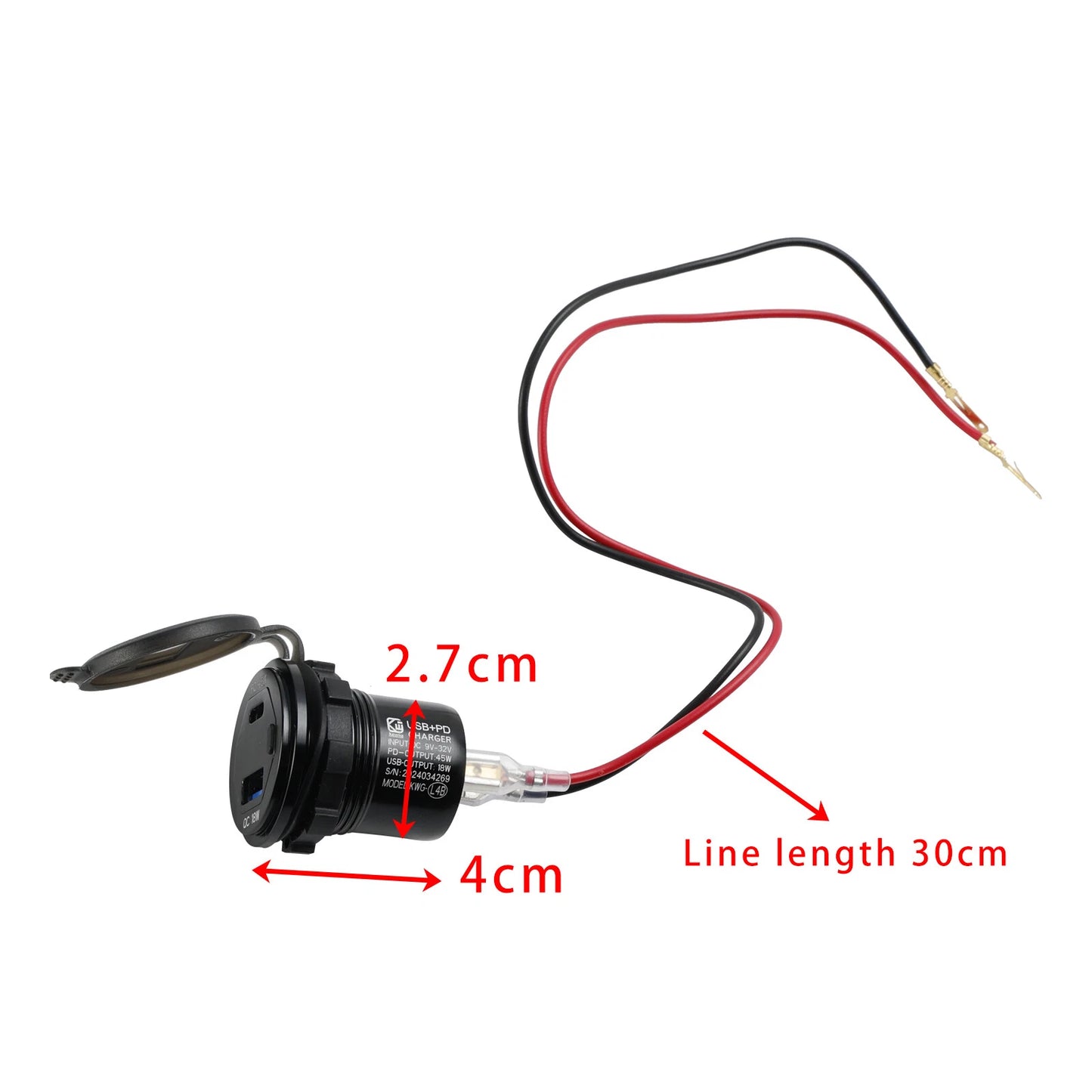 12V Female USB-C Fast Charger for Yamaha PG-1 (2023-2024)