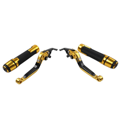 Gold Extendable Brake Clutch Levers & Handlebar Grips for Honda CBR1000RR (2004-2023)