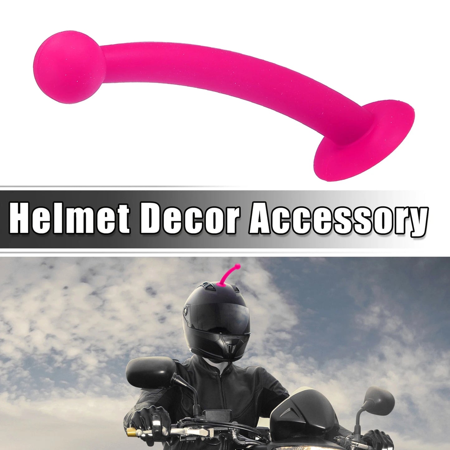 1 x Antenna Shape Roof Ornament for Car Helmets Deep Pink