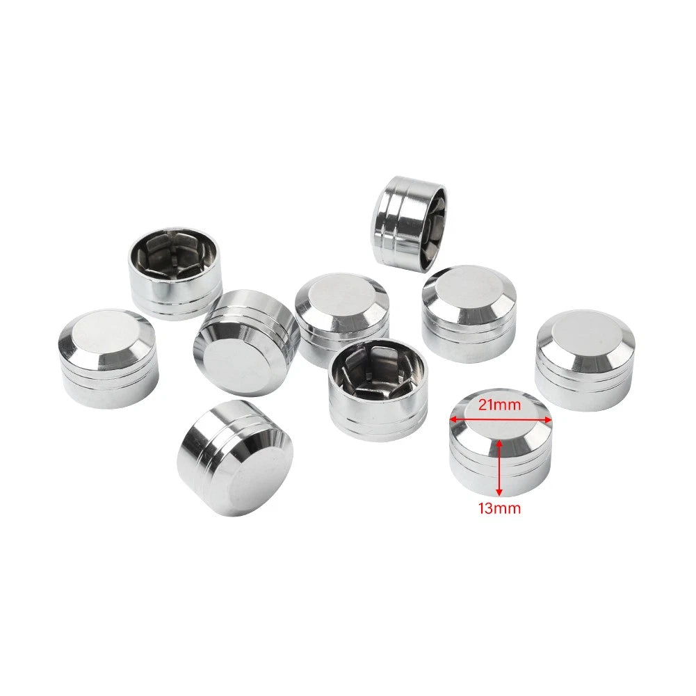 10 x CNC 11mm-14.6mm Engine Bolt Topper Caps Covers for Harley Dyna Softail