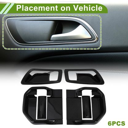6 x Interior Door Handle Bowl Cover Trim for Toyota Sienna (2021-2024)