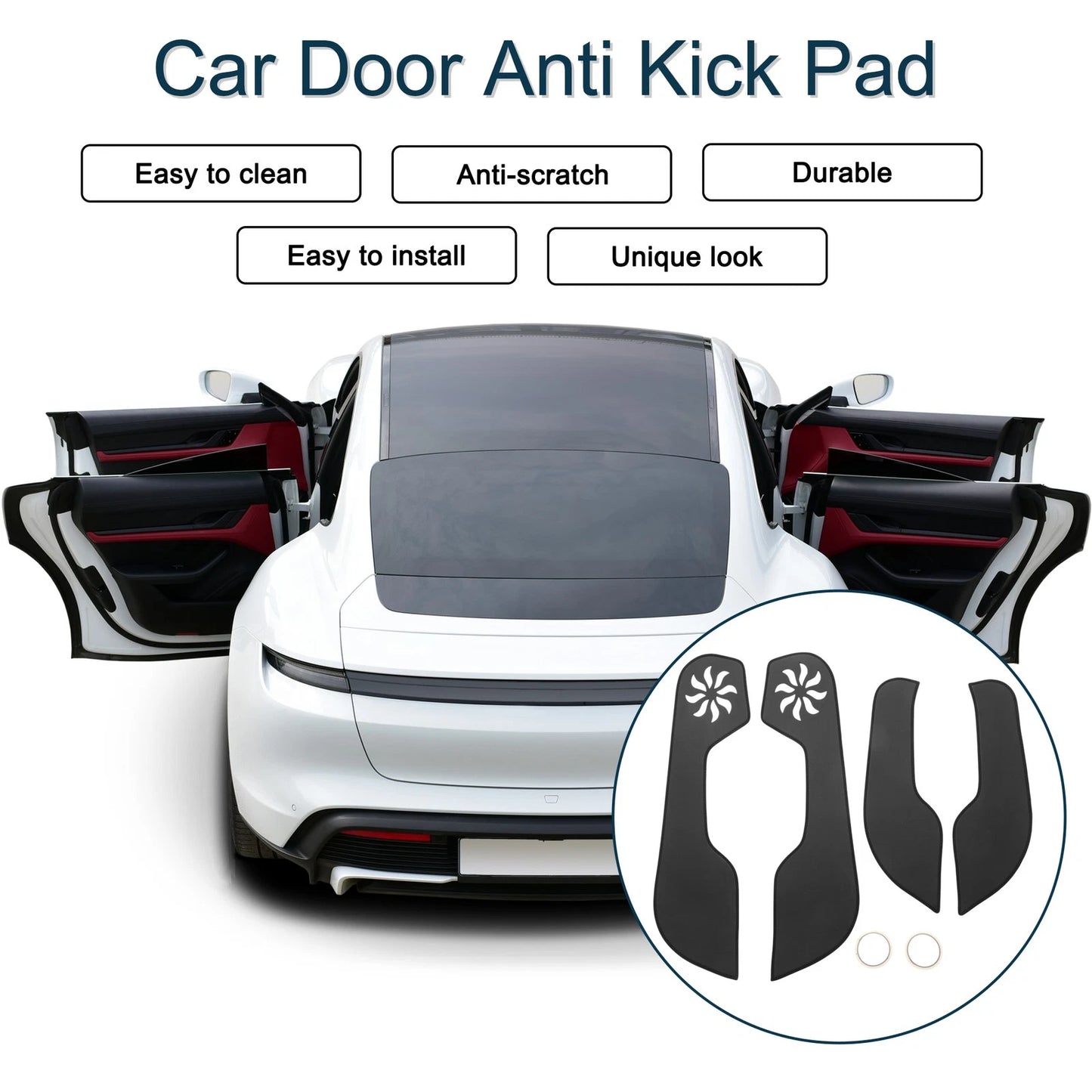 Car Door Anti Kick Pad Protector for Honda Civic (2016-2019) 1 Set