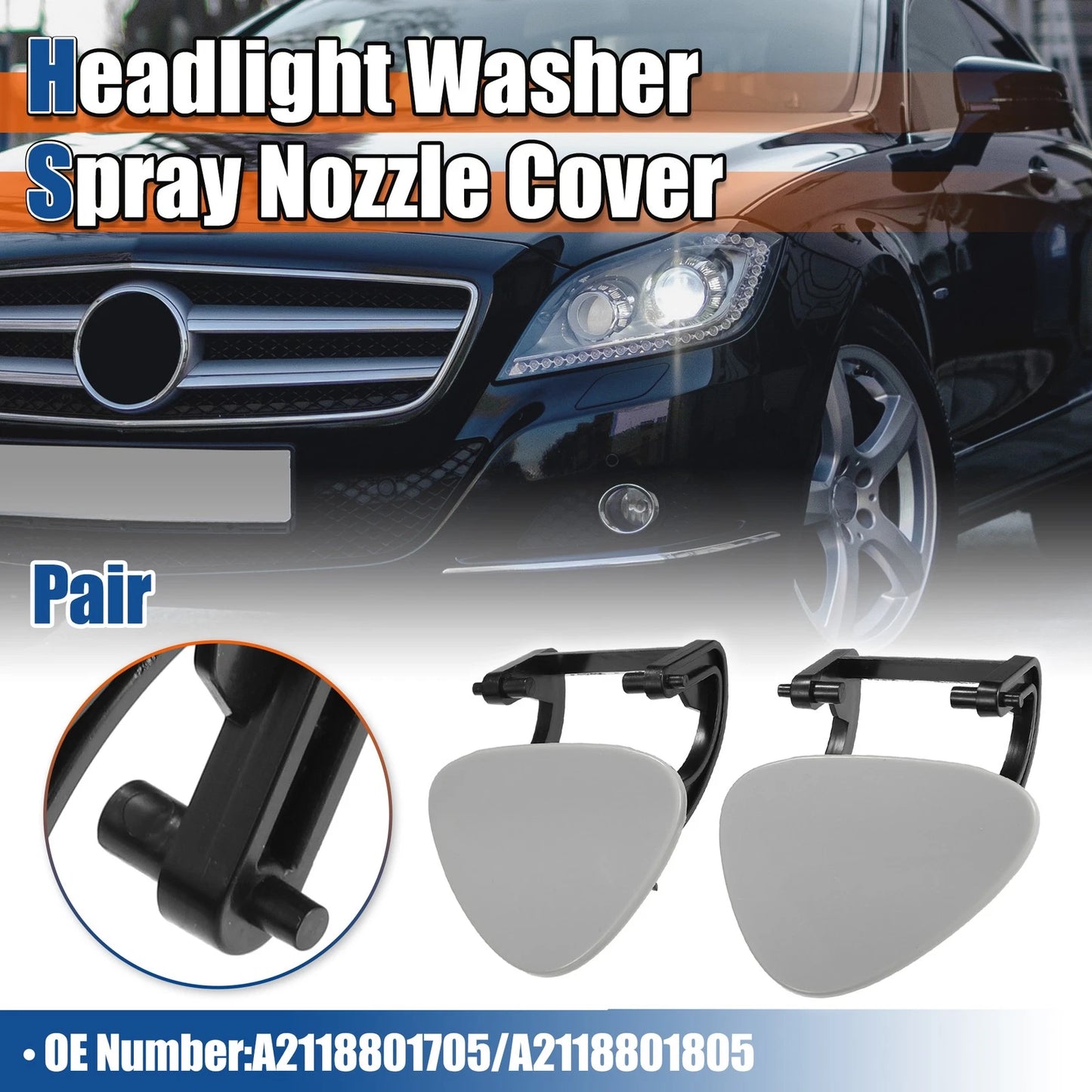 Front Left Right Headlight Washer Spray No.A2118801705 for Mercedes-Benz (2003-2010)