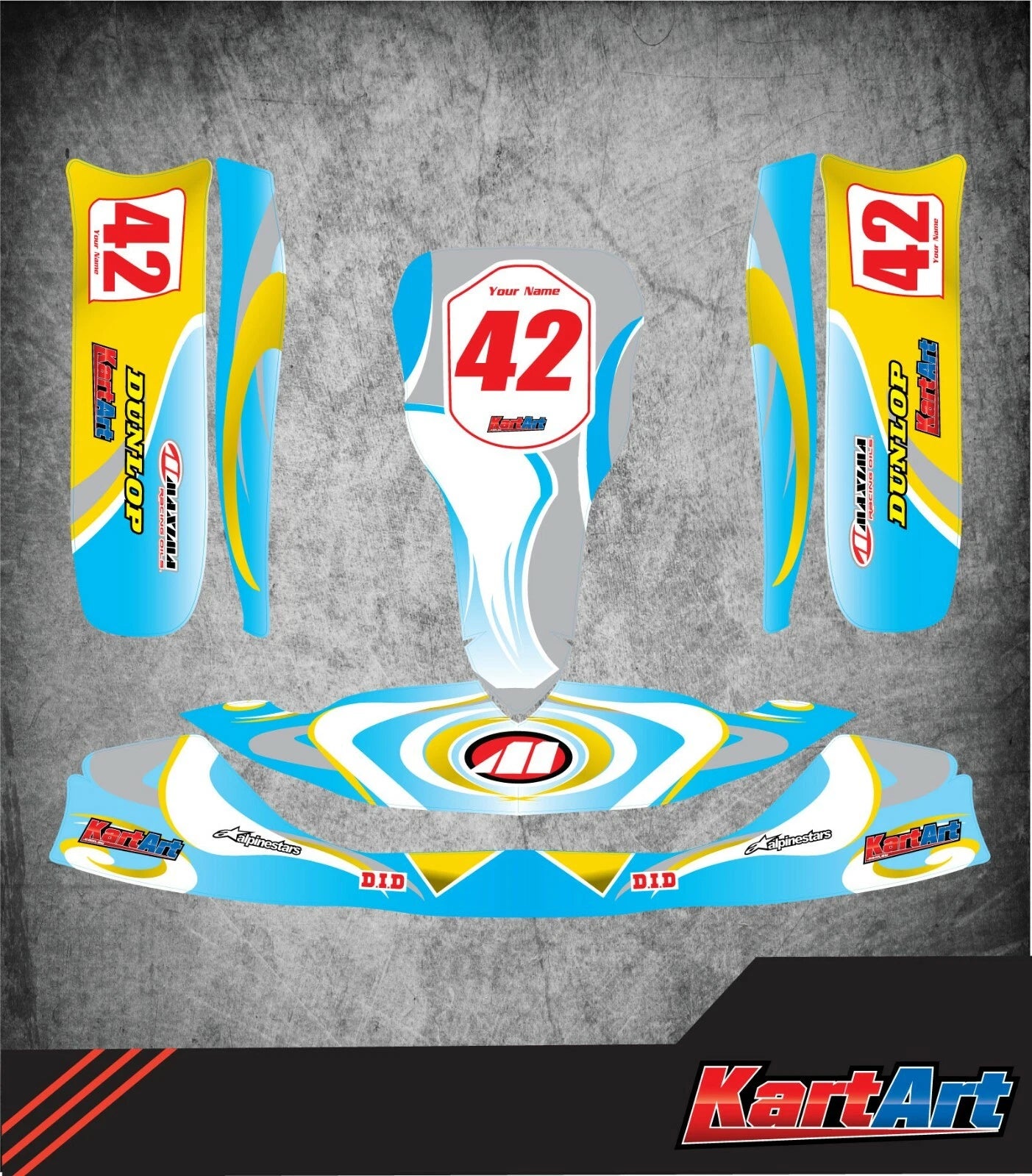 Custom KART ART Sticker Kit for Tony Kart OTK M6
