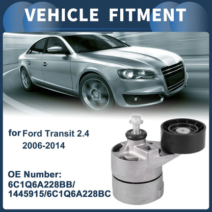 Belt Tensioner for Ford Transit 2.4 (2006-2014) - Durable Metal 1 x Unit