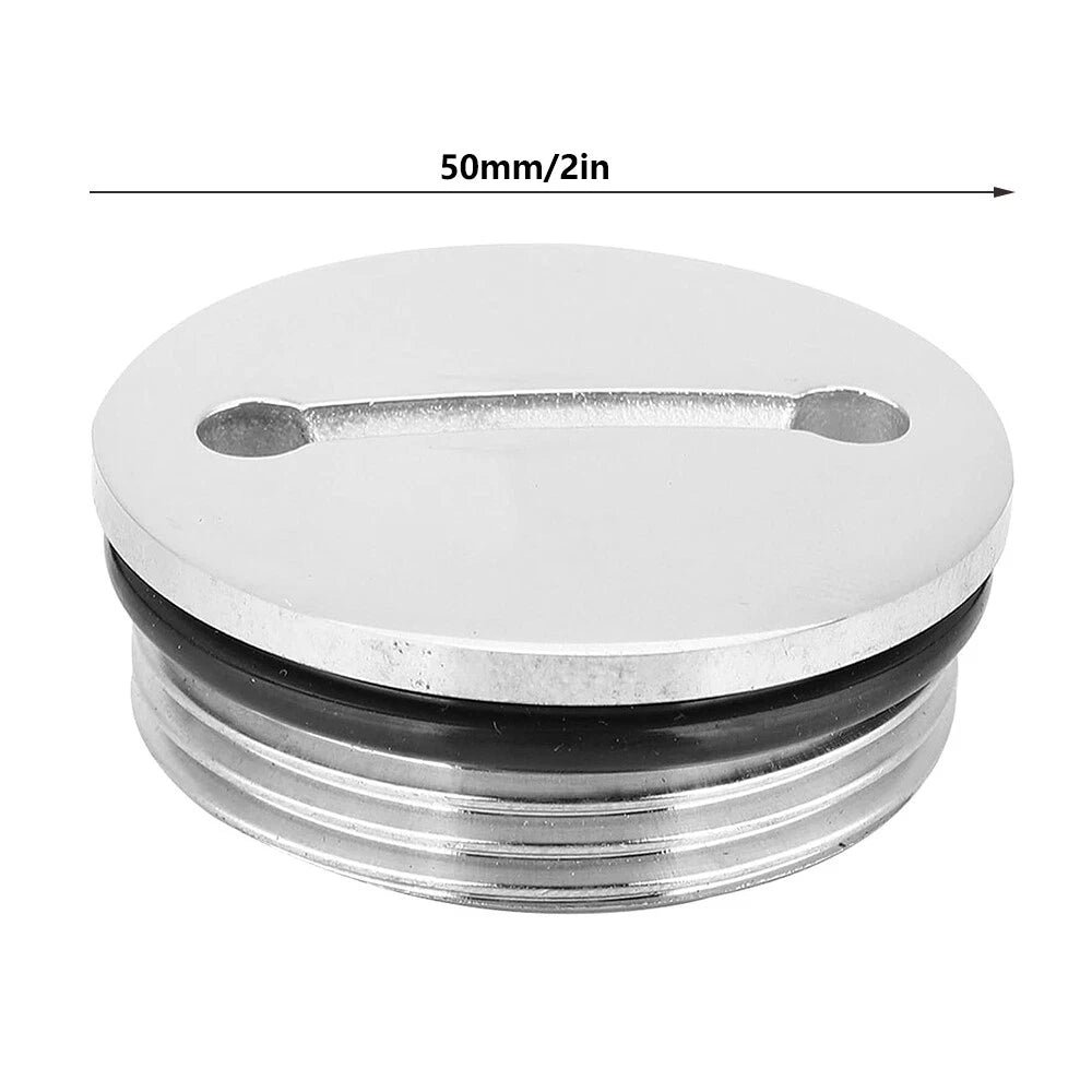 50mm Stainless Steel Gas Fuel Cap Cover with Chain for Boat Marine