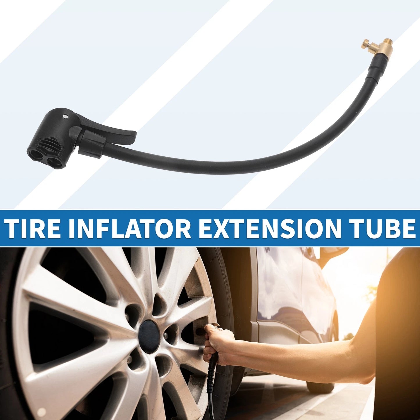 1pc Tire Inflator Extension Tube M8x0.8 0.305in x32TPI for Car Motorcycle