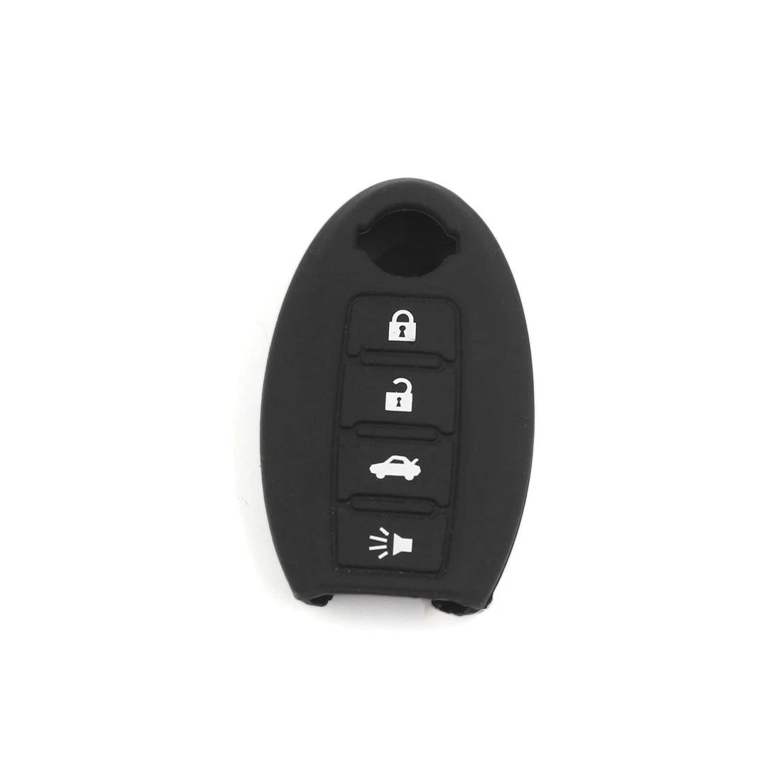 Black Silicone Cover 4 Button Remote Key Fob for Nissan Sentra (2007-2012)