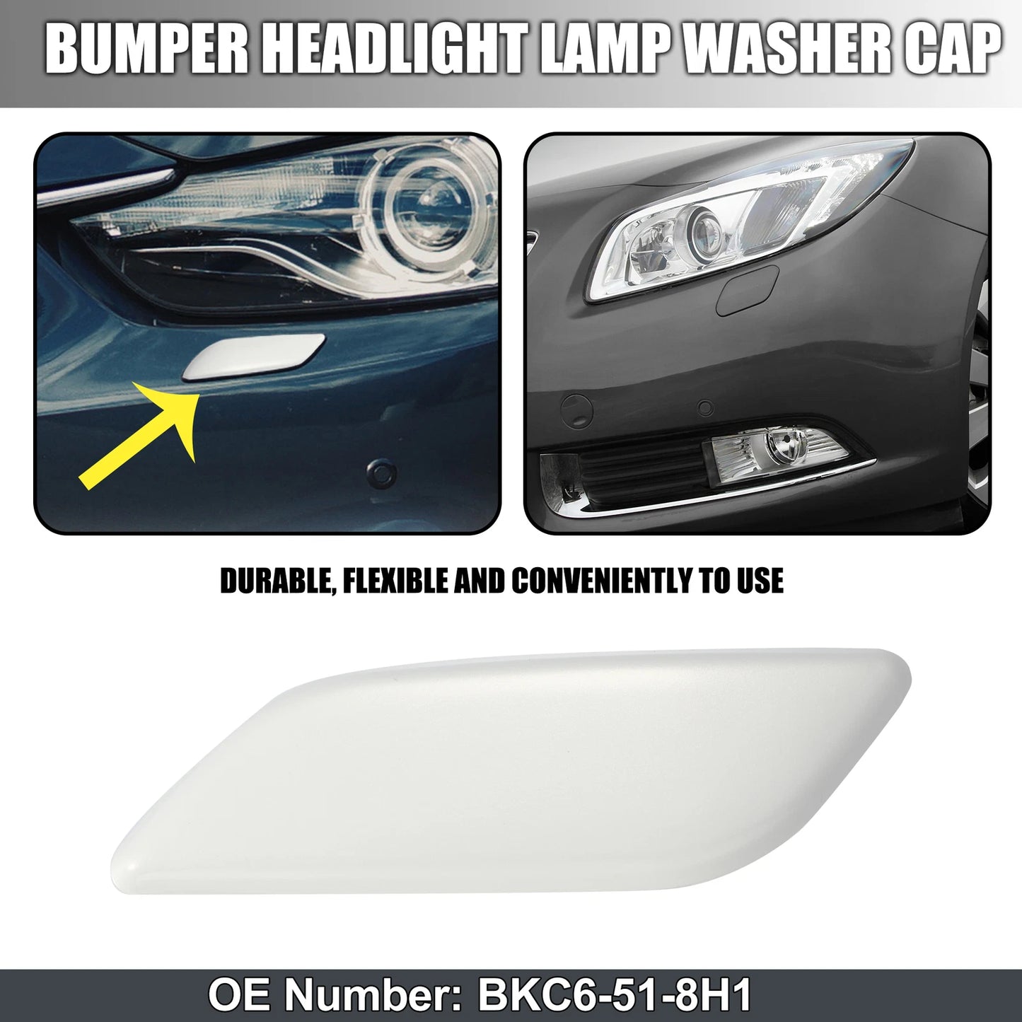 Left Headlight Washer Nozzle Cover for Mazda 3 Axela (2014-2016)