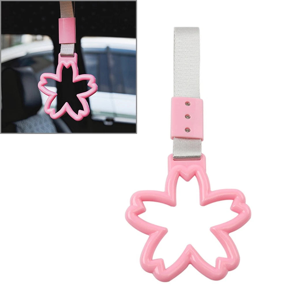 Pink Cherry Blossom Ring Handle Strap for Train Bus - Drift Charm Tools