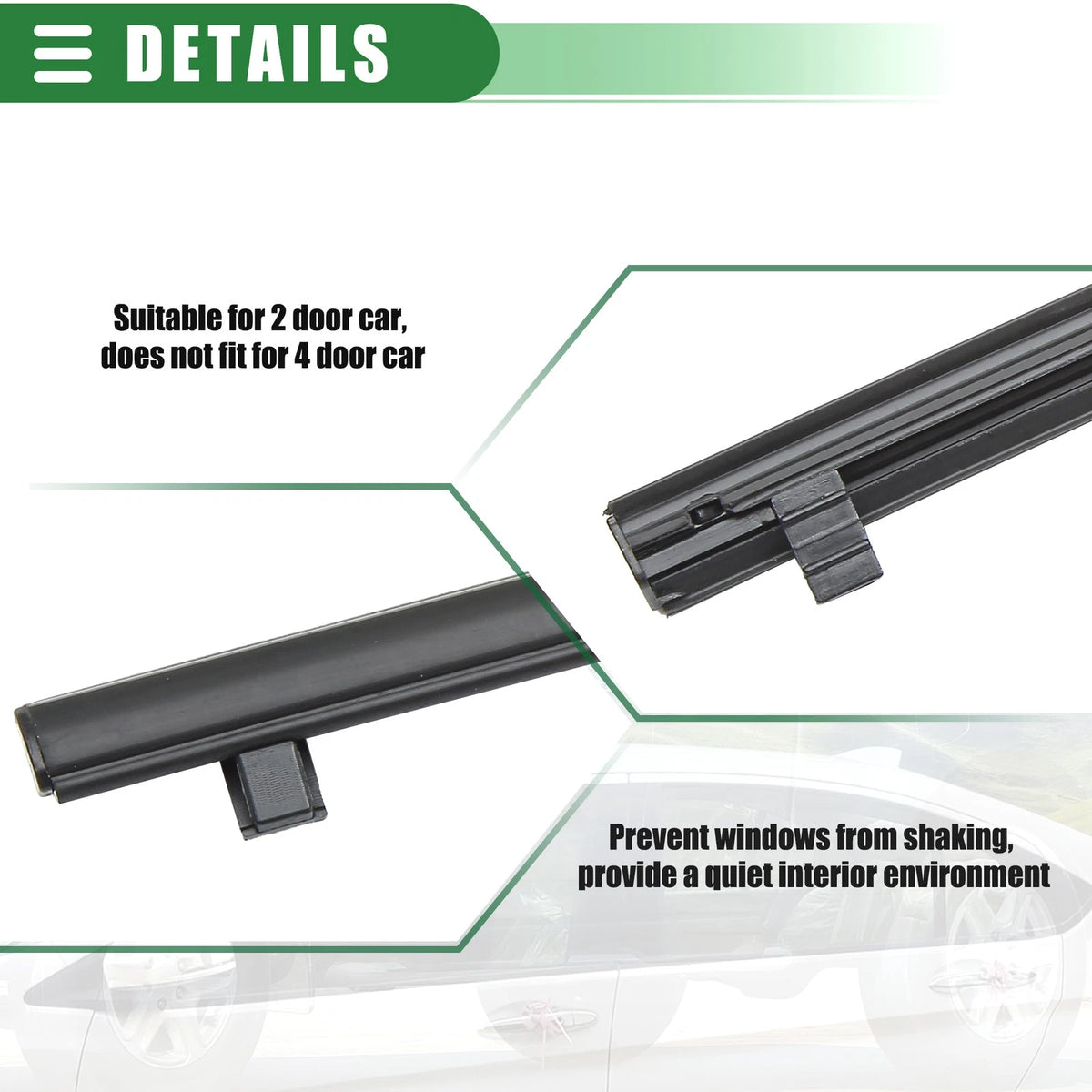 Front Right Door Window Belt Weatherstrip for Toyota Sienna (2011-2020)