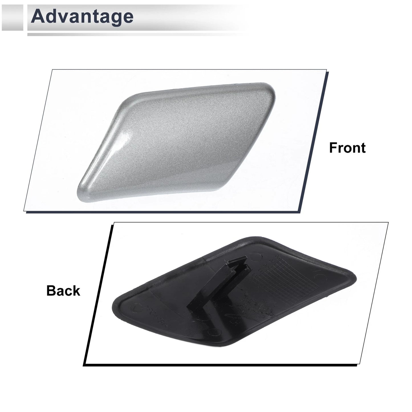 Bumper Headlight Washer Nozzle Cover for Volvo (Silver Tone) (2001-2007)