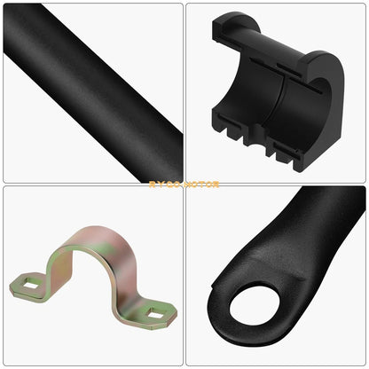 2 x Rear Stabilizer Bar Tube & Bushing for Polaris Ranger 500 570 Crew