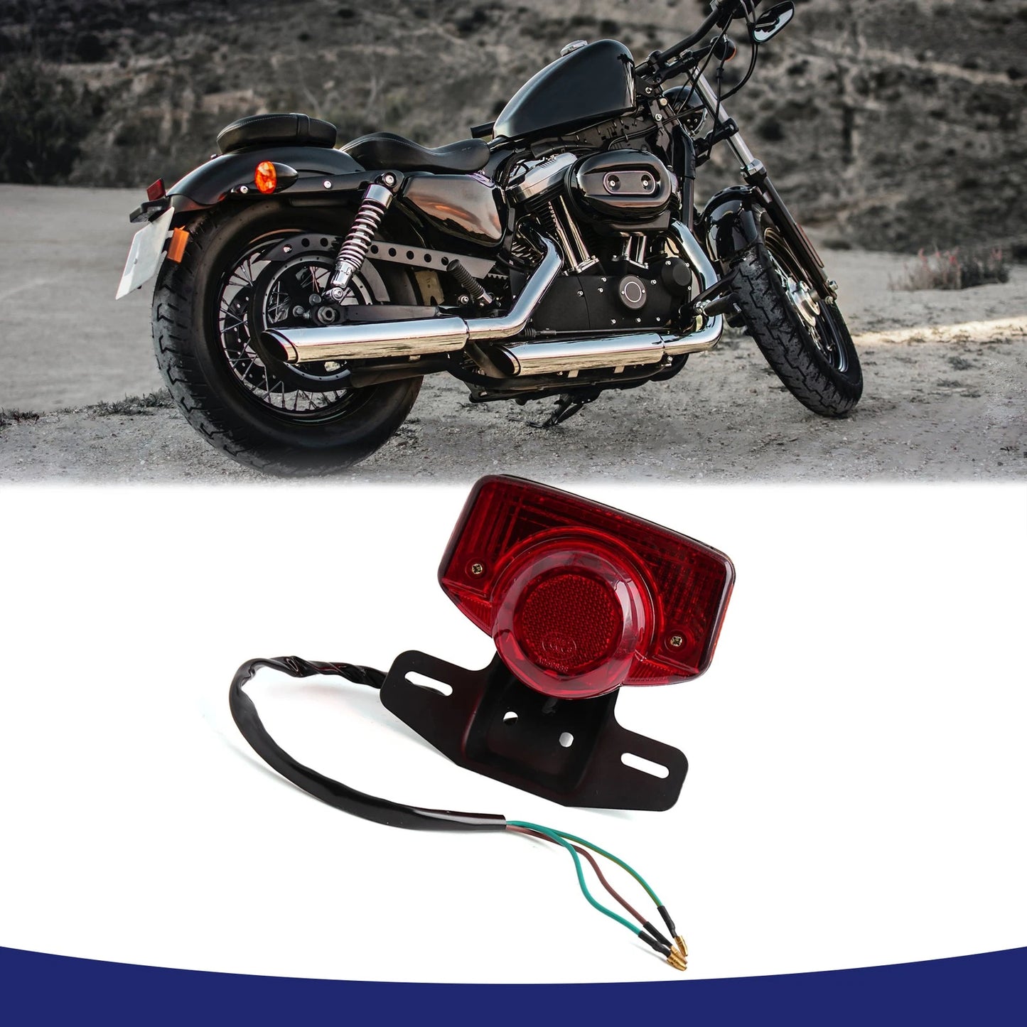 Universal Motorcycle 30W Integrated Brake Tail Turn Signal Rear Light