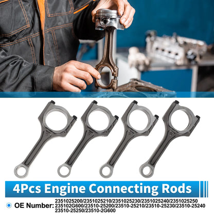 4 Pcs Engine Connecting Rods for Kia Optima (2008-2010)
