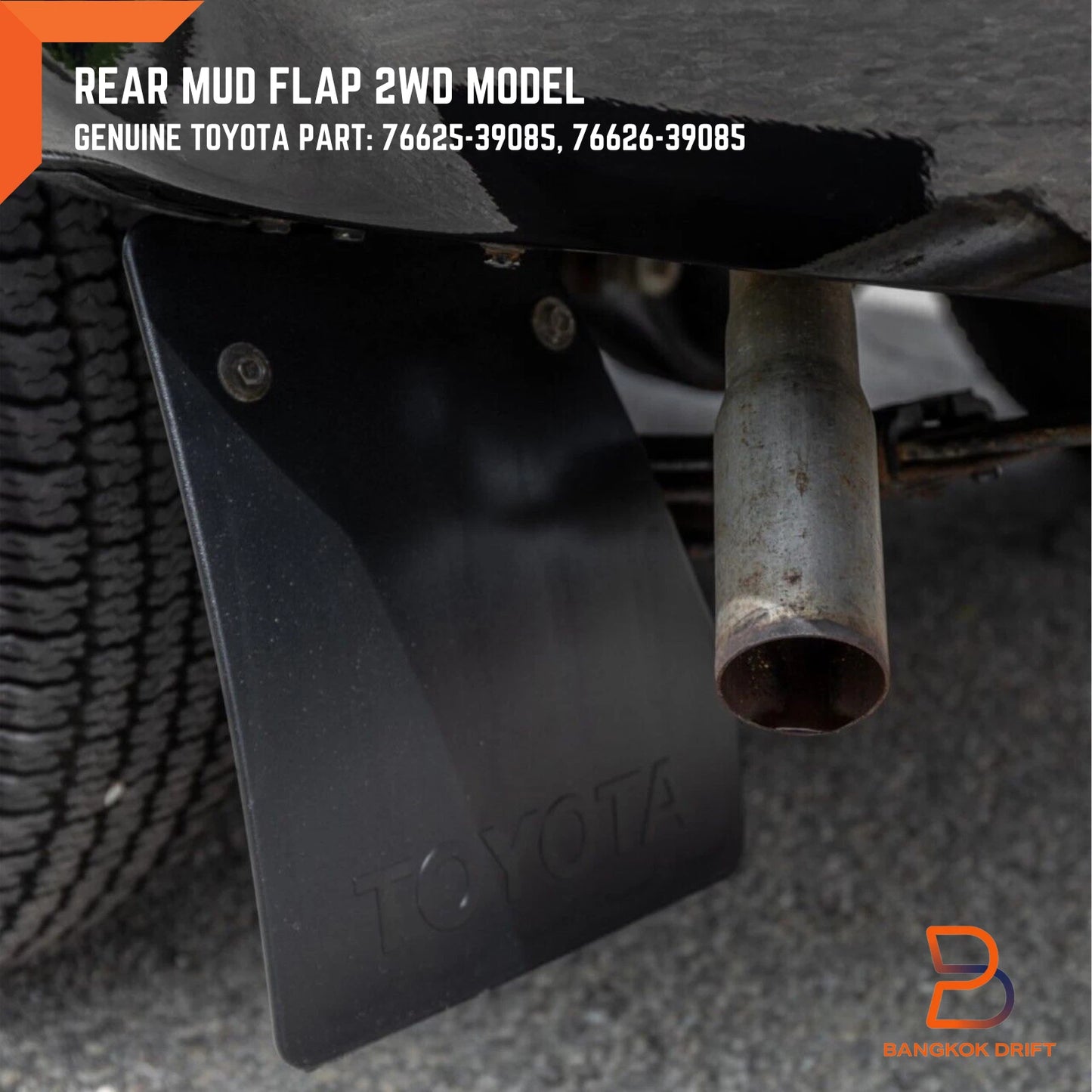 Rear Mud Flap Splash Guard for Toyota Hilux 2WD Ute (1988-1996)