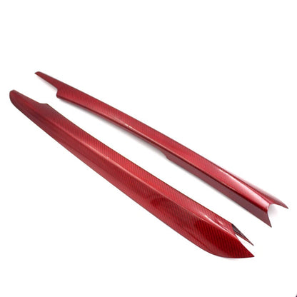 Red Carbon Fiber Side Center Console Cover Strip Trim For BMW X5 F15 2015-2019