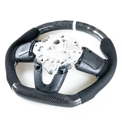 Flat Bottom Carbon Suede Steering Wheel for Mini F54 F55 F56 F57 F60 F61 (2014-2023)