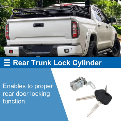 Trunk Lock Cylinder and Tailgate Lock Cylinder with Keys for Toyota Tundra