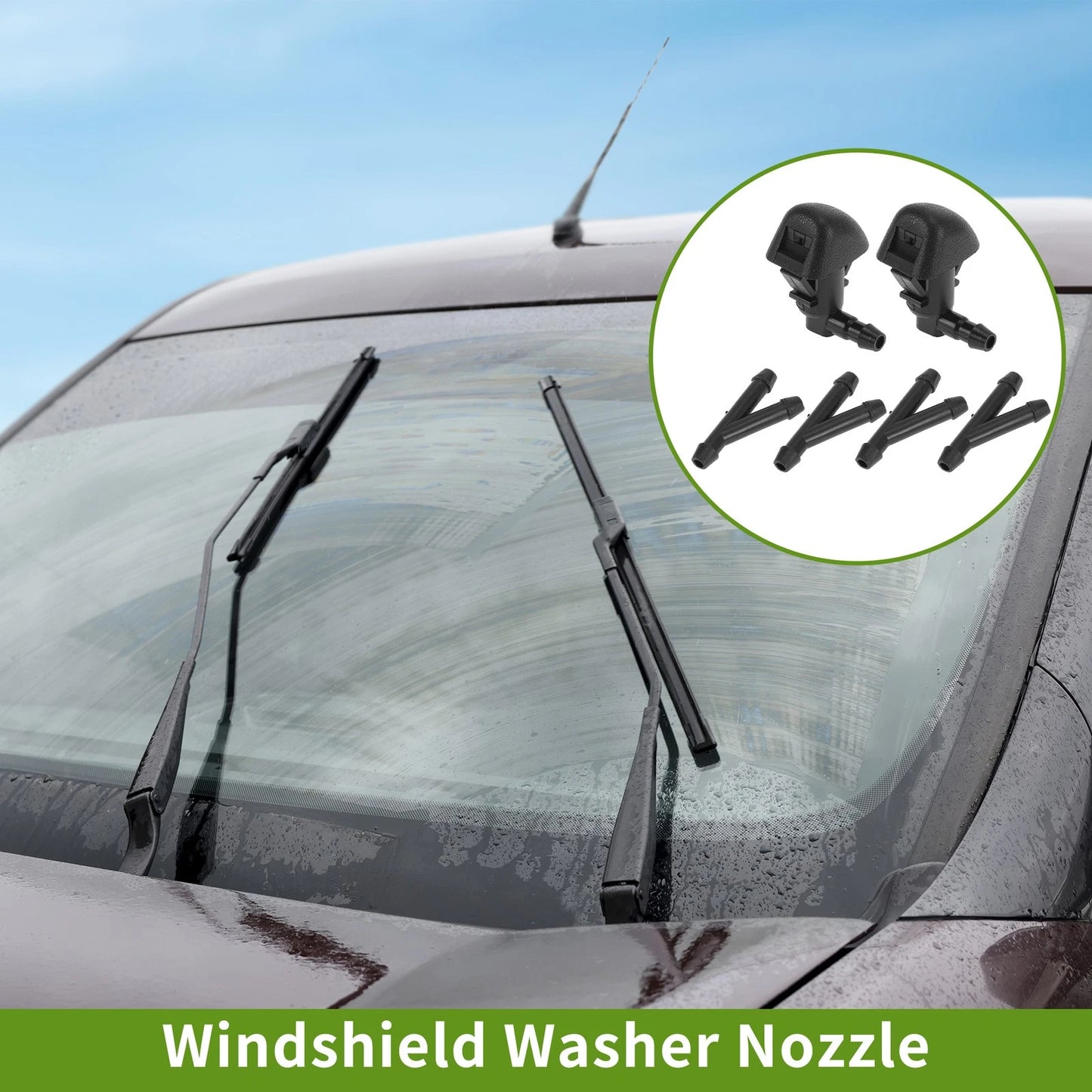 Windshield Washer Nozzle & Hose Connector for Honda (2011-2017)
