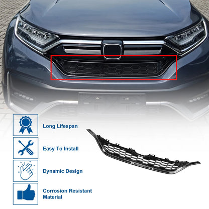 Front Hood Bumper Grille for Honda CR-V (2015) - Chrome Silver Tone Black