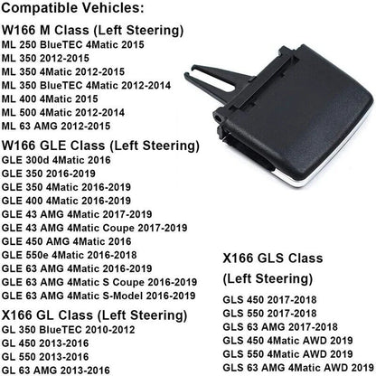 Front Left/Right A/C Air Vent Paddle Clip for Mercedes Benz W292 W166 (2012-2019)