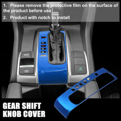 Blue Gear Panel Frame Shift Knob Trim for Honda Civic (2016-2021)