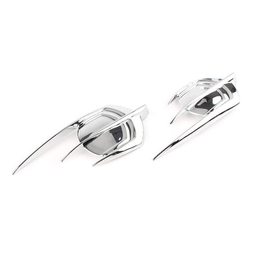 2 x Chrome Falcon Emblem Fairing Covers for Honda Goldwing GL1800 (2012-2017)