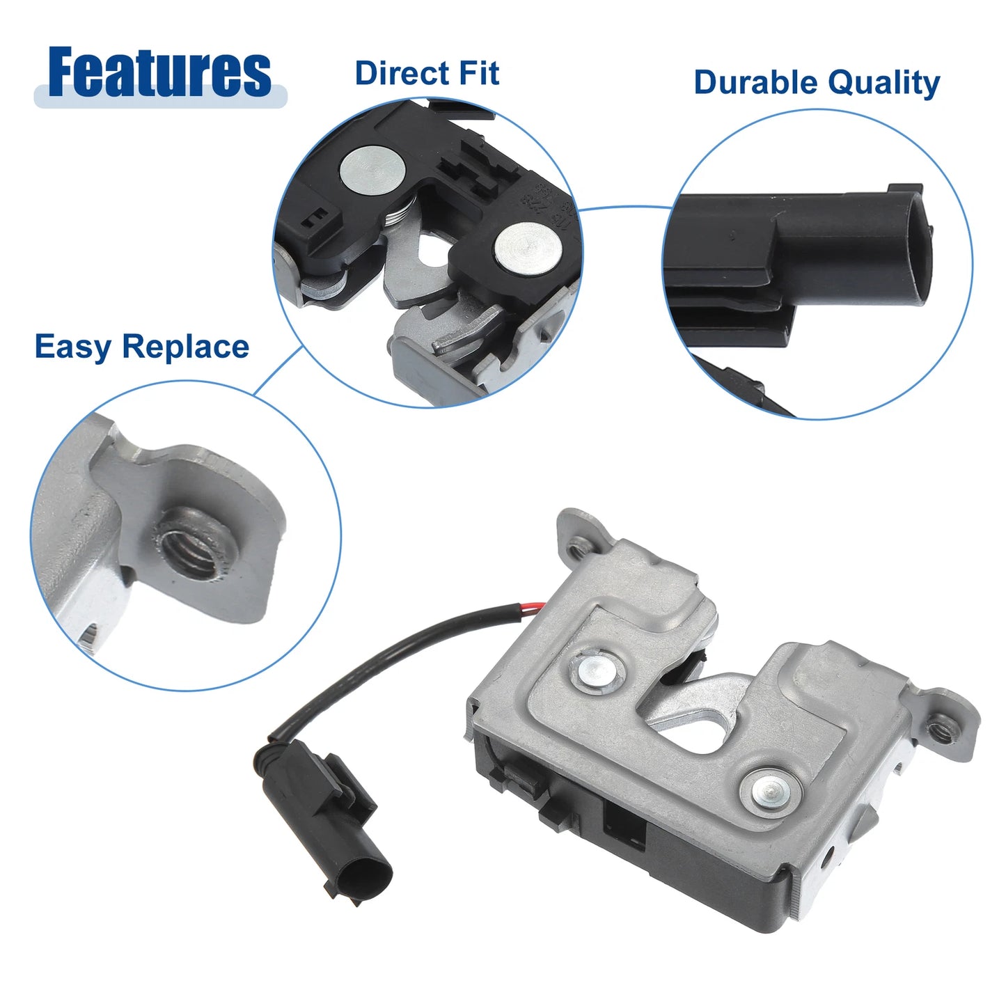 Hood Latch Lock Actuator for BMW 128i (2008-2013)