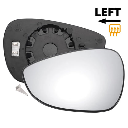 Left Side White Mirror Glass w/ Back Convex Heated for Ford B-Max, Fiesta (2012-2019)