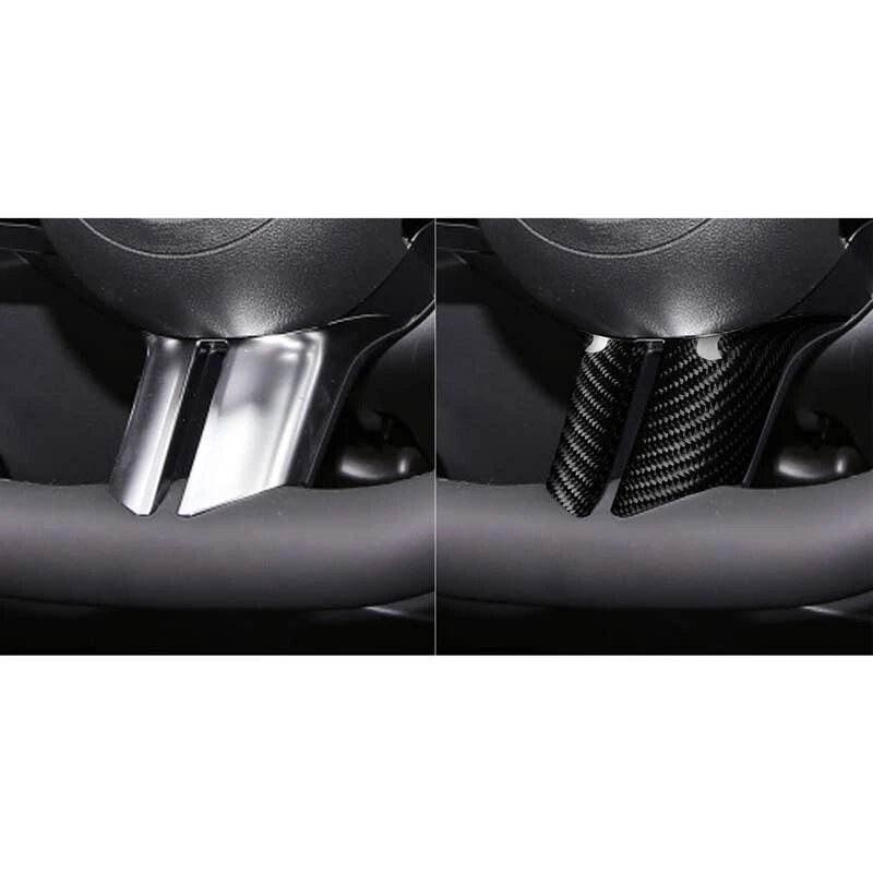 Carbon Fiber Steering Wheel Lower Cover Trim Fit for Benz C-Class W206 2022-2023