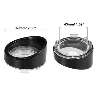 2 x Turn Signal Light Covers with Black Visor for Harley Dyna