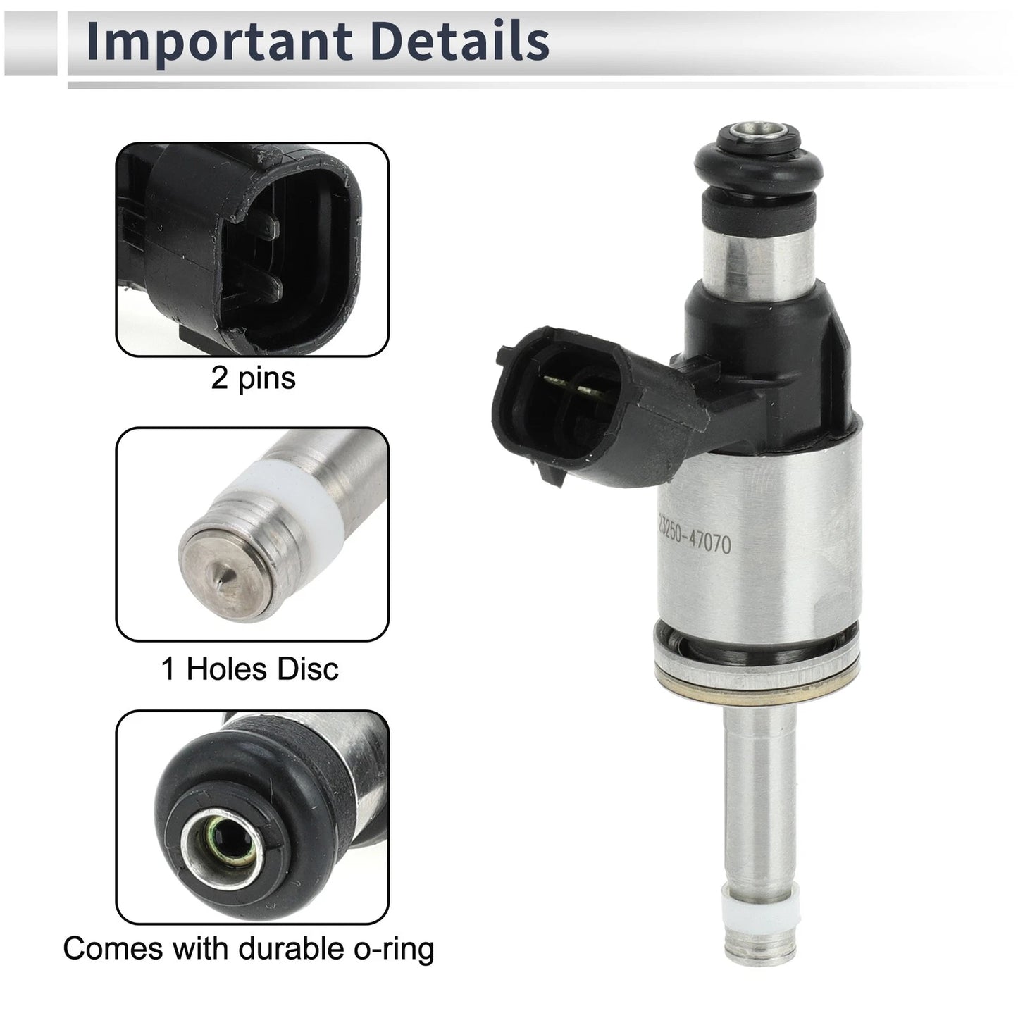 Fuel Injector 1pc for Toyota CH-R Corolla 1.2 8NR-FTS (2016–2023)