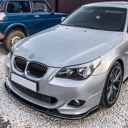 Front Bumper Spoiler Lip for BMW 5 Series E60 E61 M Sport (2004-2010) Black