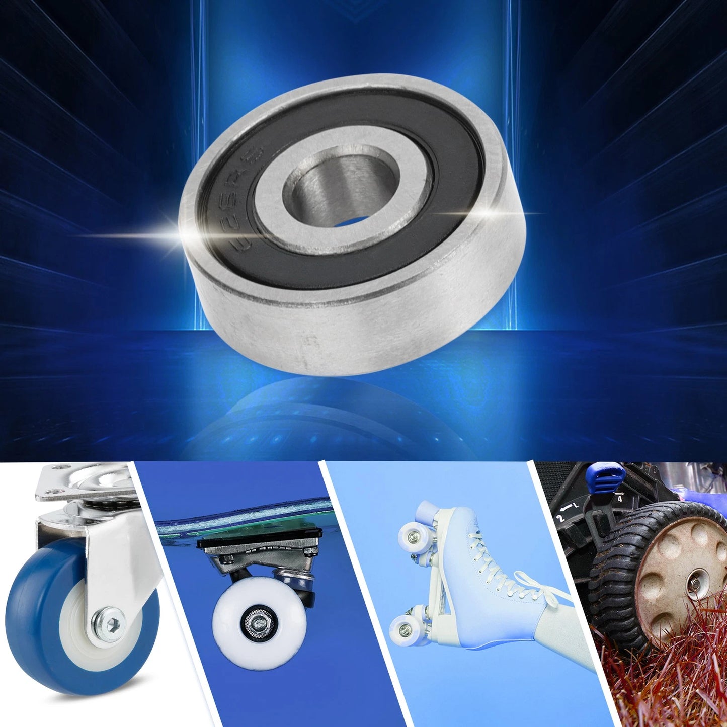 Deep Groove Ball Bearings P5 6x19x6mm 1 Pc for Scooter Skateboard Wheel