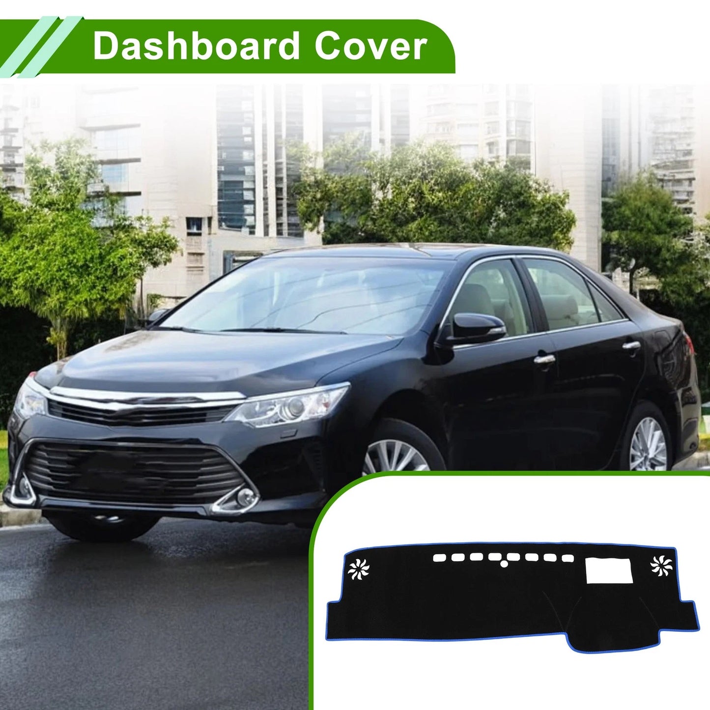 Dashboard Cover Black Blue for Toyota Camry XV70 (2018-2023)