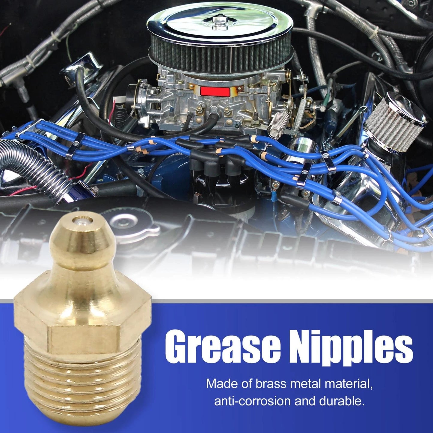 Grease Nipple Fitting 6pcs M12 x 1 Thread Brass Straight for Motorcycle Car