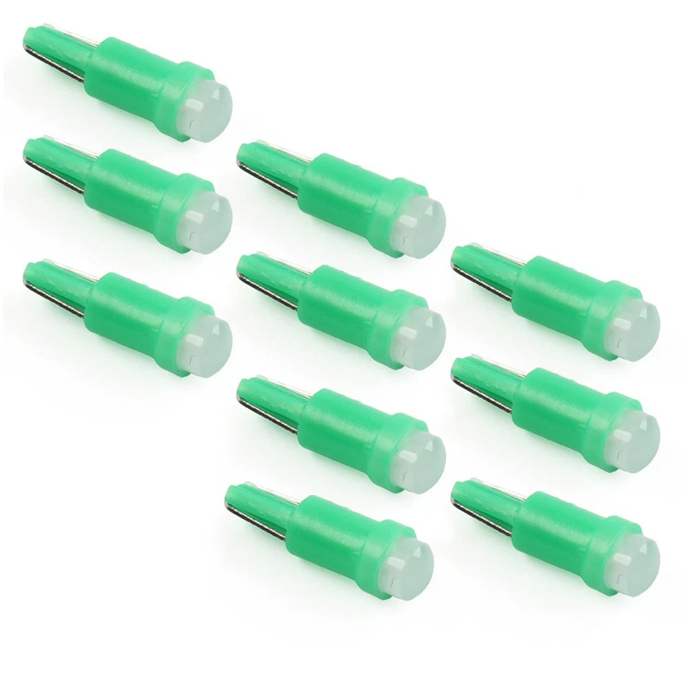 10 x T5 LED Green Dashboard Gauge Bulbs for Car Instrument Lights