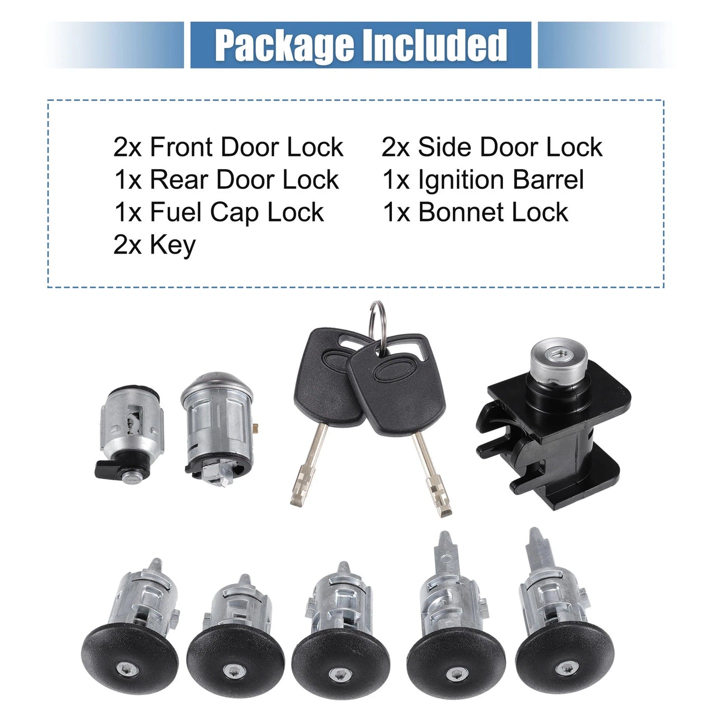 Ignition Lock Cylinder with Key Set for Ford Transit Connect (2002-2012)