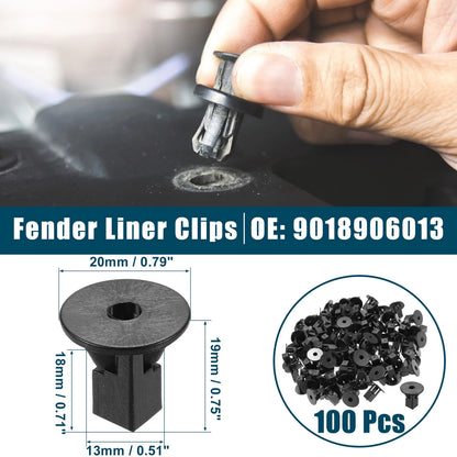 Fender Liner Clips 100 Pcs for Toyota Corolla