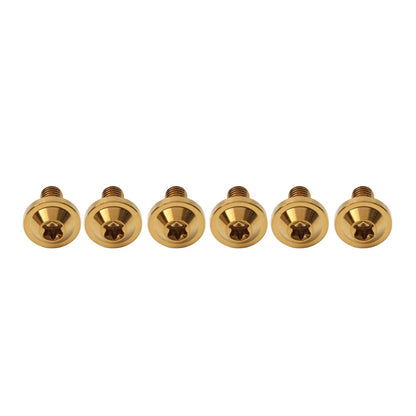 6 x Universal Titanium M5 Truss Torx Screws 10mm for Bike Motorcycle Gold