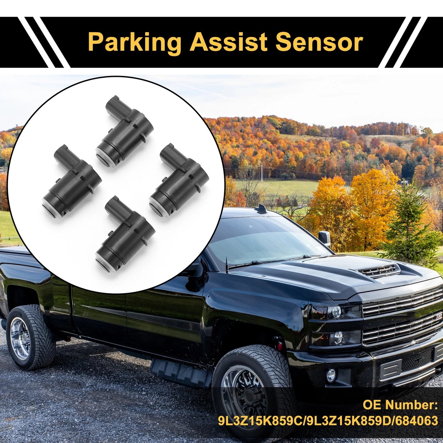 4 Pcs Bumper Reverse Backup Parking Sensors for Ford F-150 (2009-2014)