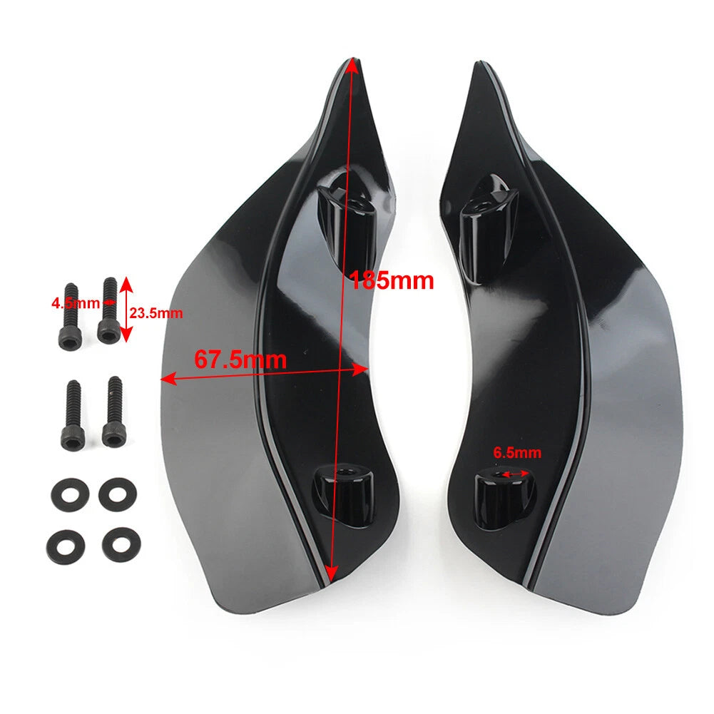 Black Upper Fairing Accents Air Wind Deflector for Harley Road Glide FLTRX (2015-2020)