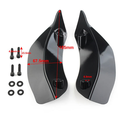Black Upper Fairing Accents Air Wind Deflector for Harley Road Glide FLTRX (2015-2020)
