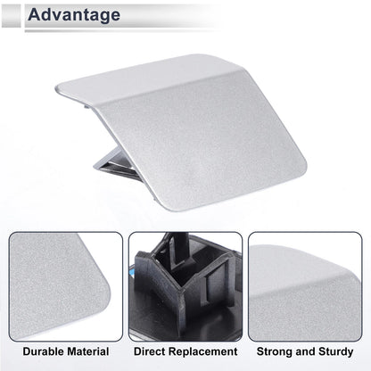 Bumper Headlight Washer Nozzle Cover for BMW X5 (2000-2006) Silver Tone